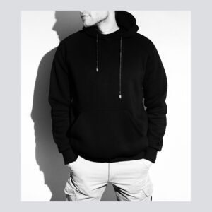 Breathable cotton-linen blend long sleeve hoodie