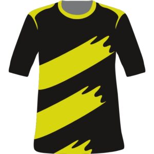 Custom Black & Yellow Stripe Softball Jersey - Half Sleeve for Adult & Youth