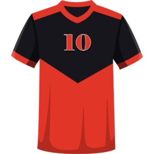 Custom Half Black Full Red Abstract Football Uniforms