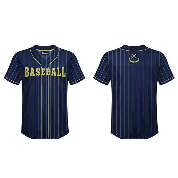 Unisex Baseball Uniform with Custom Bottom Arm Stripes